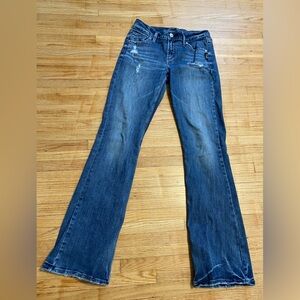 Silver Jeans Women's Boot Cut Avery Jeans Blue Size 29 W 33 L Distressed